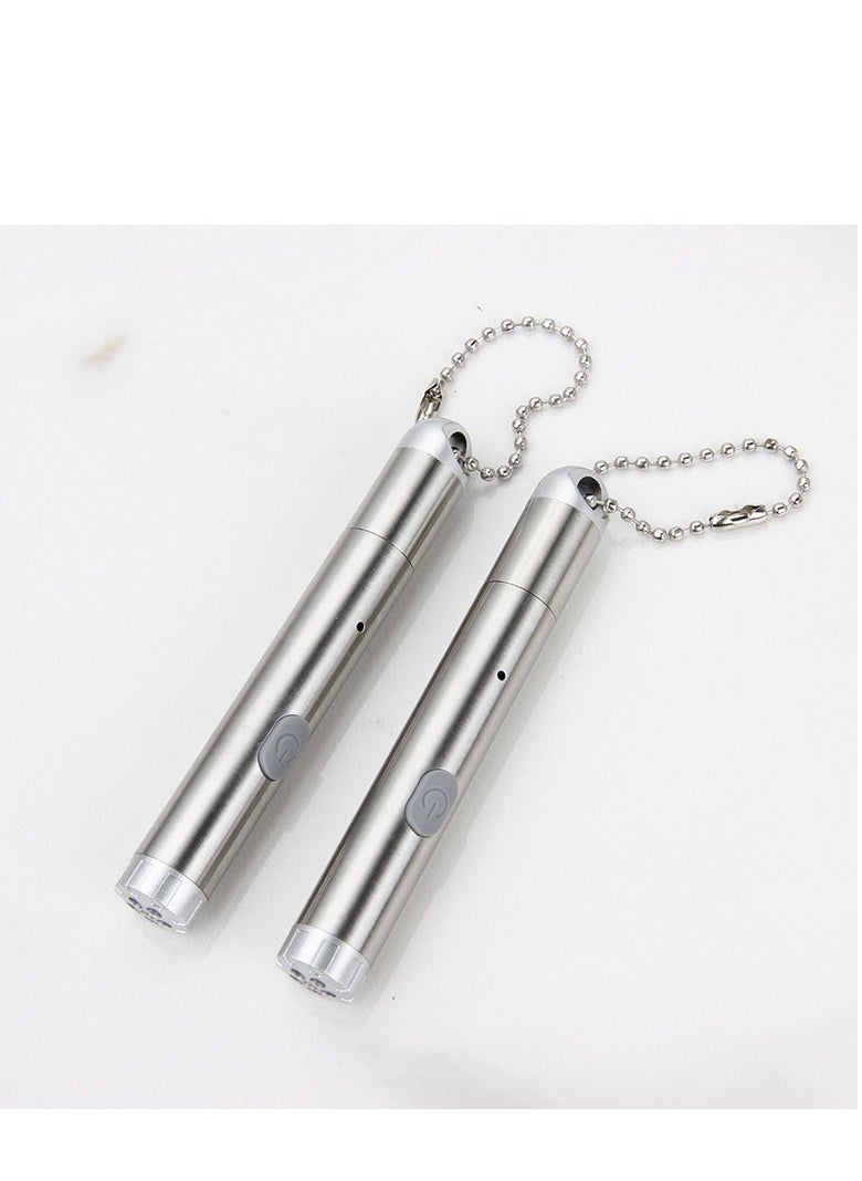 Angmei - 2pcs laser pointer, cat toy laser pointer red LED light pointer cat toy for indoor cats and dogs, remote 3 modes projection playpen, USB charging pointer USB charging multi-pattern laser infrared cat teaser infrared bead chain portable cat teaser laser light cat teaser pen - Image 1