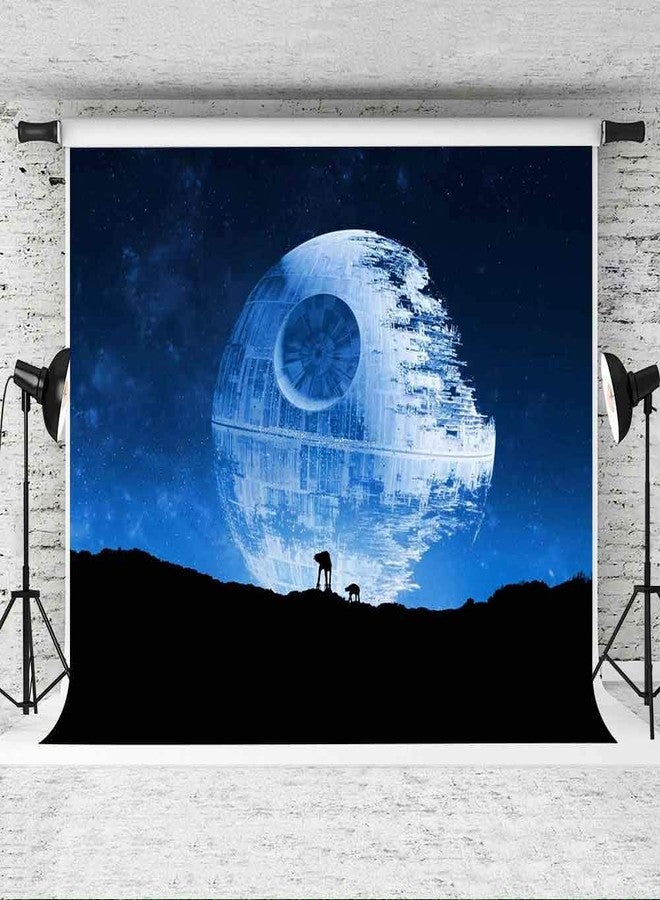 EOA 5(W) x3(H) FT Blue Death Star Photography Backdrop Galactic Superweapon Star Wars Fans Background Man Cave Tapestry Banner Studio Props - Image 3
