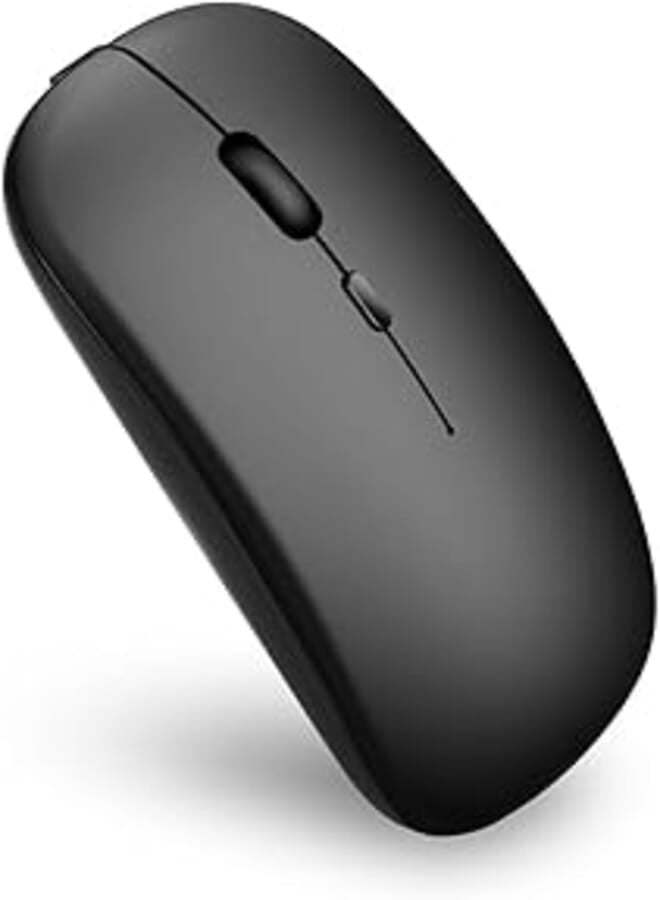 OR 2.4 GHz Optical Wireless Slim Mouse USB Receiver For Laptop PC Macbook black