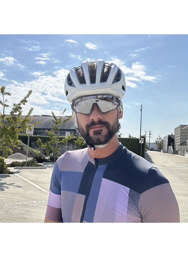 Kapvoe Polarized Silver Cycling Glasses Stylish TR Frame Anti Fog PC Lenses Color 52 - Image 3