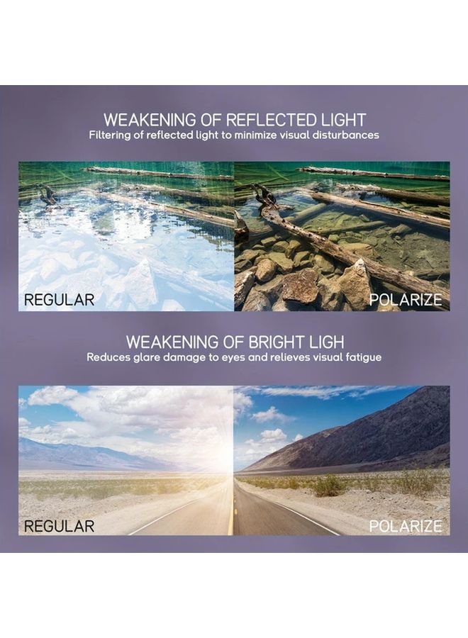 Kapvoe Polarized Silver Cycling Glasses Stylish TR Frame Anti Fog PC Lenses Color 52 - Image 4