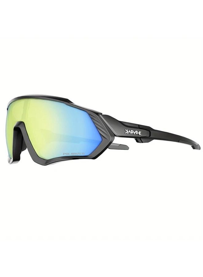 Kapvoe Polarized Silver Cycling Glasses Stylish TR Frame Anti Fog PC Lenses Color 52 - Image 1