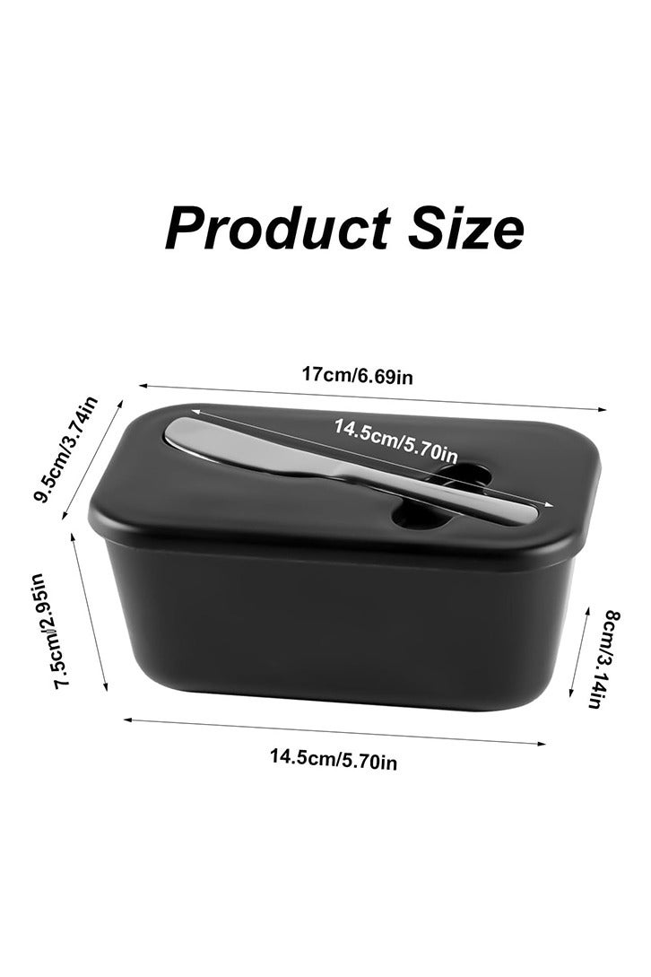Butter Dish with Lid and Knife, Butter Dishes, Butter Dish Butter Container, Butter Dishes with Butter Knife, Lightweight Unbreakable Plastic Butter Holder Tray for Countertop Kitchen Accessories - Image 3