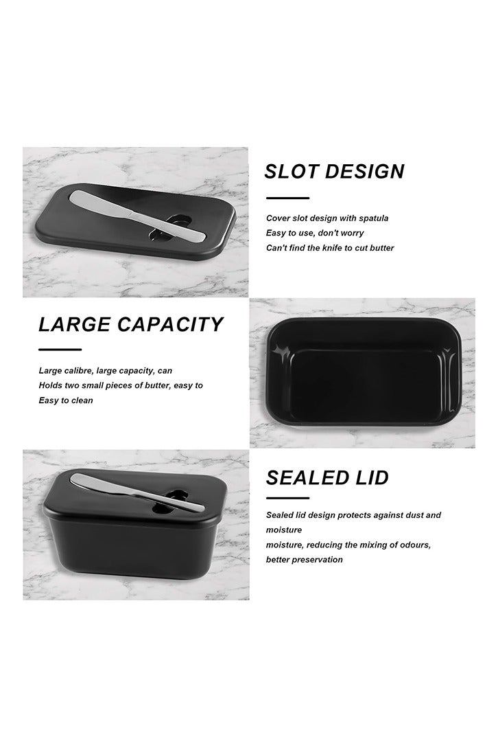 Butter Dish with Lid and Knife, Butter Dishes, Butter Dish Butter Container, Butter Dishes with Butter Knife, Lightweight Unbreakable Plastic Butter Holder Tray for Countertop Kitchen Accessories - Image 4