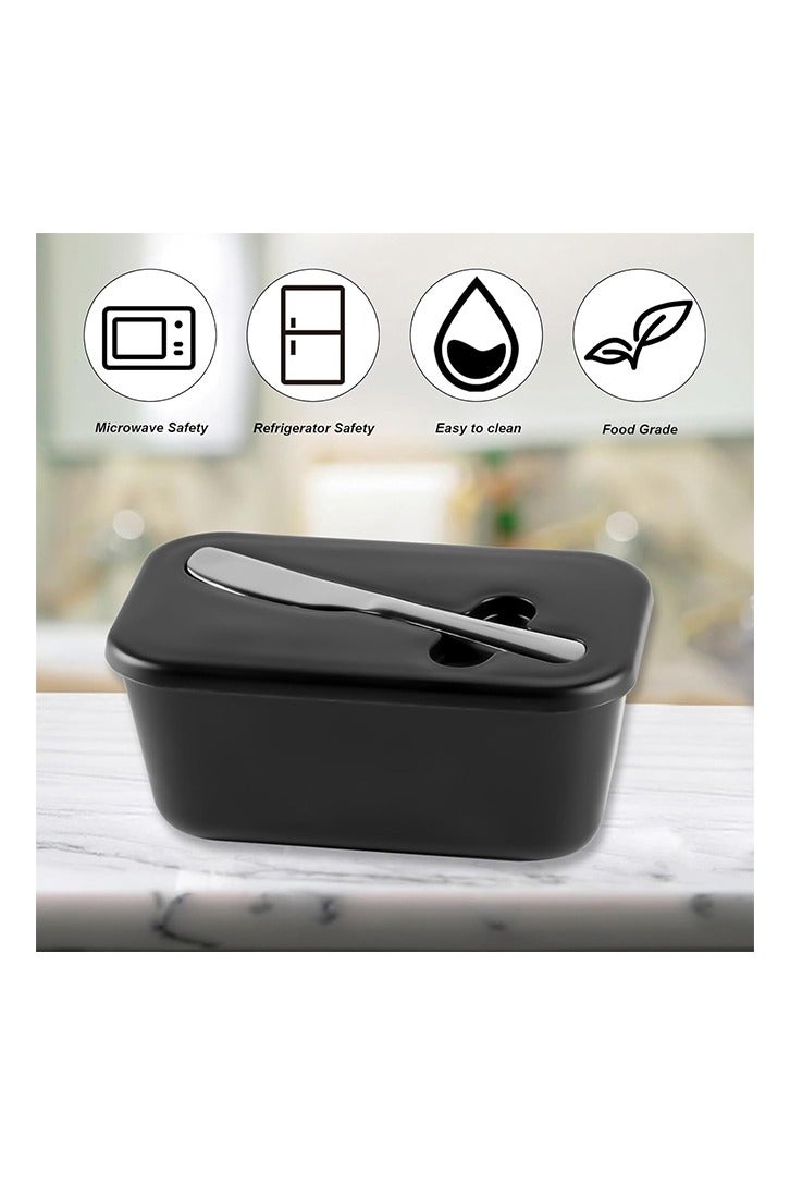 Butter Dish with Lid and Knife, Butter Dishes, Butter Dish Butter Container, Butter Dishes with Butter Knife, Lightweight Unbreakable Plastic Butter Holder Tray for Countertop Kitchen Accessories - Image 5