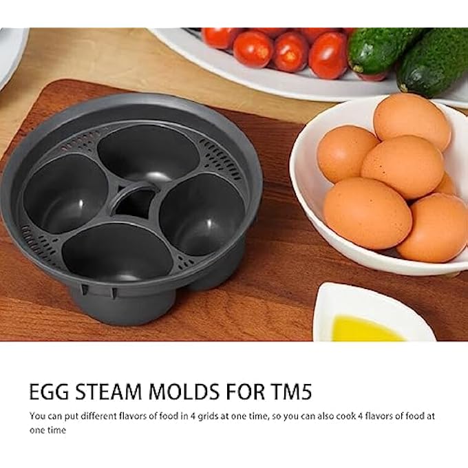 Zudoo 4 In 1 Egg Maker 4 Egg Molds Steam Basket For Thermomix Tm5 Tm6 Egg Poacher Food Grade Pp Egg Mould Multifunctional Egg Boiler Accessory Egg Cooker - Image 5