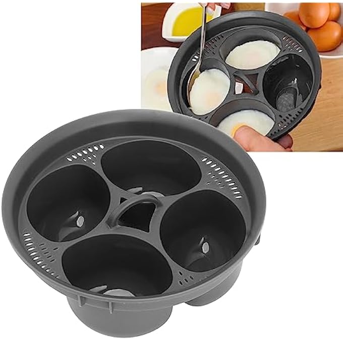 Zudoo 4 In 1 Egg Maker 4 Egg Molds Steam Basket For Thermomix Tm5 Tm6 Egg Poacher Food Grade Pp Egg Mould Multifunctional Egg Boiler Accessory Egg Cooker - Image 4