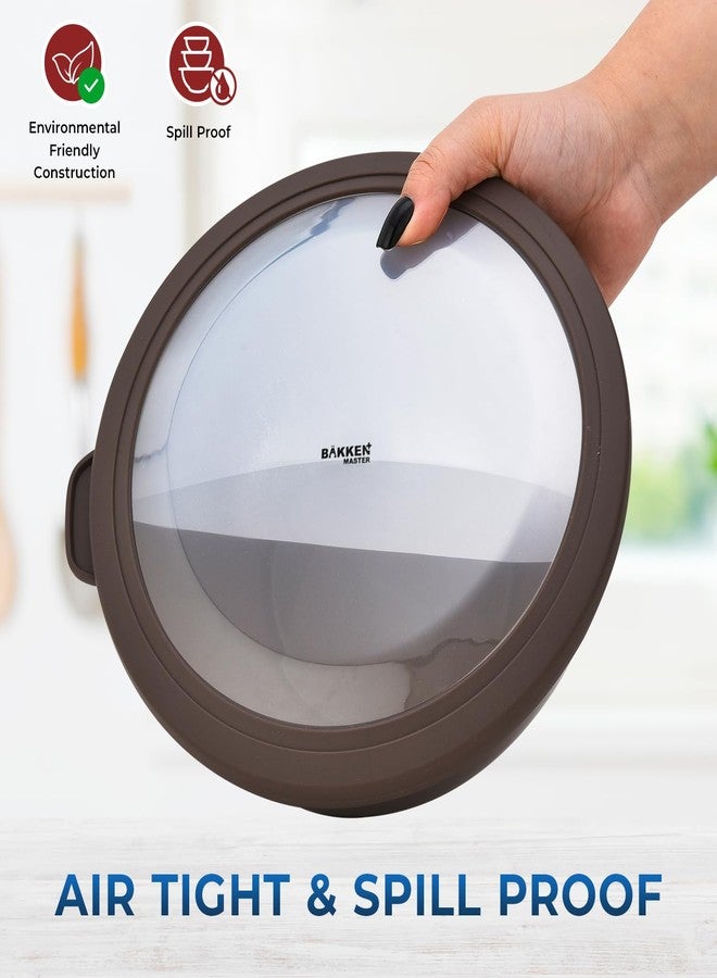 BAKKENMASTER Bakken Master 12 Piece Plastic Nesting Bowls with Lids - Mixing Bowls Set includes 6 Prep Bowls and 6 Lids, BPA-Free, Reusable Meal Prep Containers, Microwave, Freezer & Dishwasher Safe, Brown - Image 4