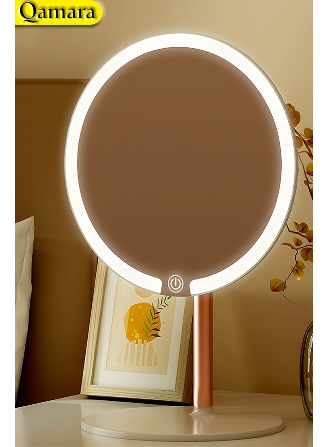  قمرة مرآة مكياج مزودة بوظيفة إضاءة LED، مرآة مكياج حصرية للفتيات. - Image 2