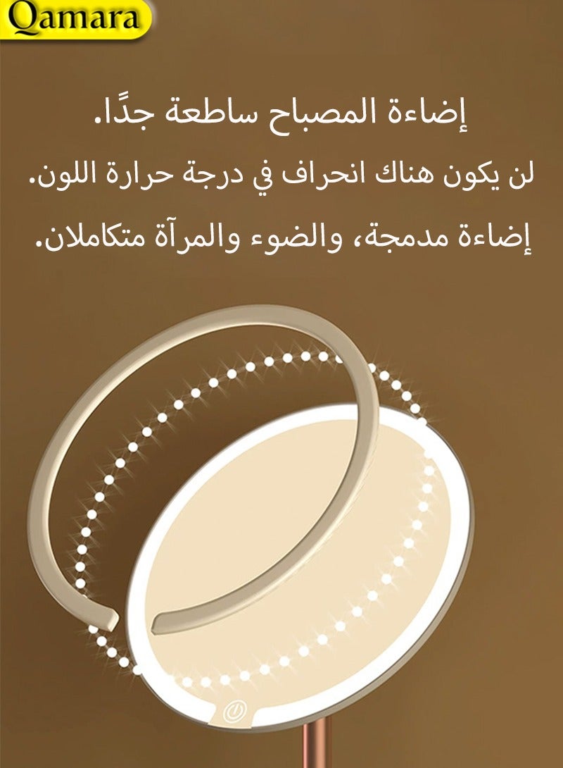  قمرة مرآة مكياج مزودة بوظيفة إضاءة LED، مرآة مكياج حصرية للفتيات. - Image 5
