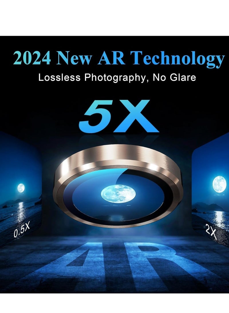 ELTRAZONE Camera Lens Protector for iPhone 16 Pro/Pro Max – Tempered Glass with Metal Frame, 1-Step Installation Tray, Case Friendly, Desert Titanium – 2 Pack - Image 4