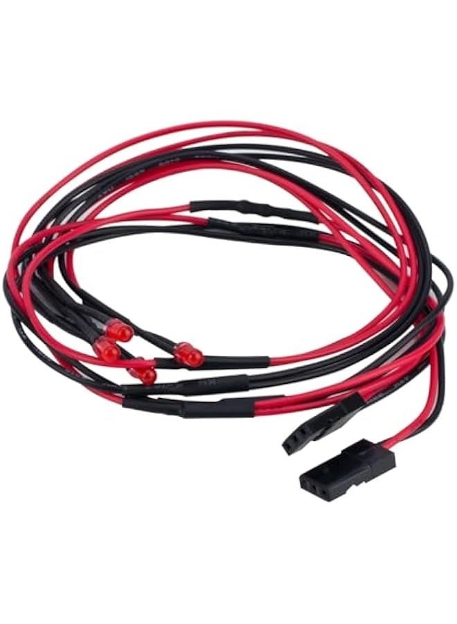 MUNTAQI SCX10 LED RC Wheel Well Lights Kit Rock Lights with Nylon Bracket for 1/10 RC Crwarler SCX10 Uprades (Red) - Image 3