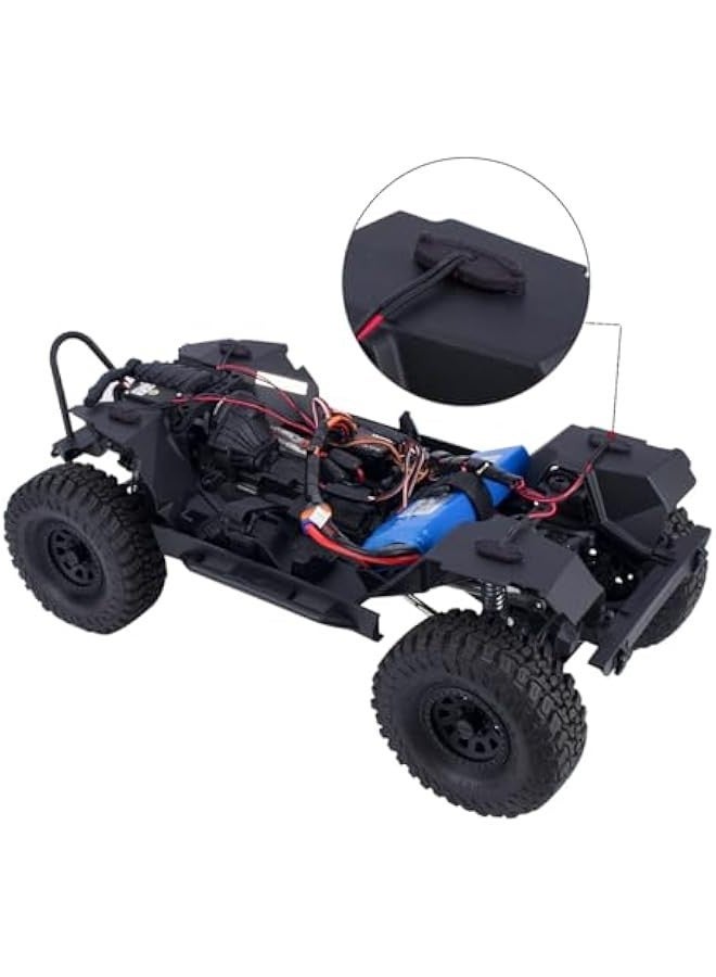 MUNTAQI SCX10 LED RC Wheel Well Lights Kit Rock Lights with Nylon Bracket for 1/10 RC Crwarler SCX10 Uprades (Red) - Image 5