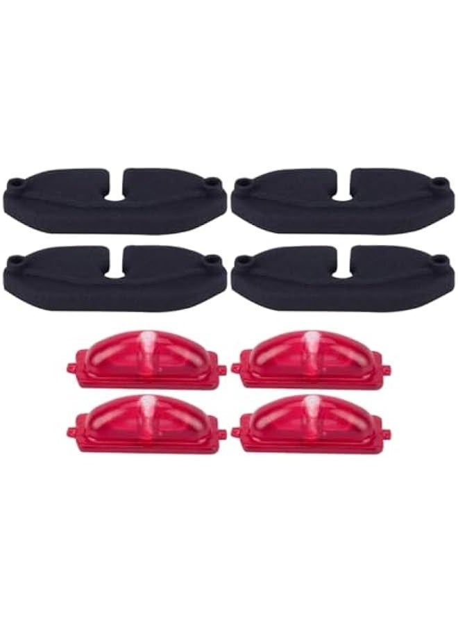 MUNTAQI SCX10 LED RC Wheel Well Lights Kit Rock Lights with Nylon Bracket for 1/10 RC Crwarler SCX10 Uprades (Red) - Image 2