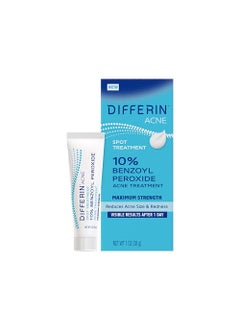differin Differin Acne Spot Treatment with 10% Benzoyl Peroxide, Maximum Strength OTC Acne Treatment, Fast Acting Spot Treatment for Face, 1 oz 