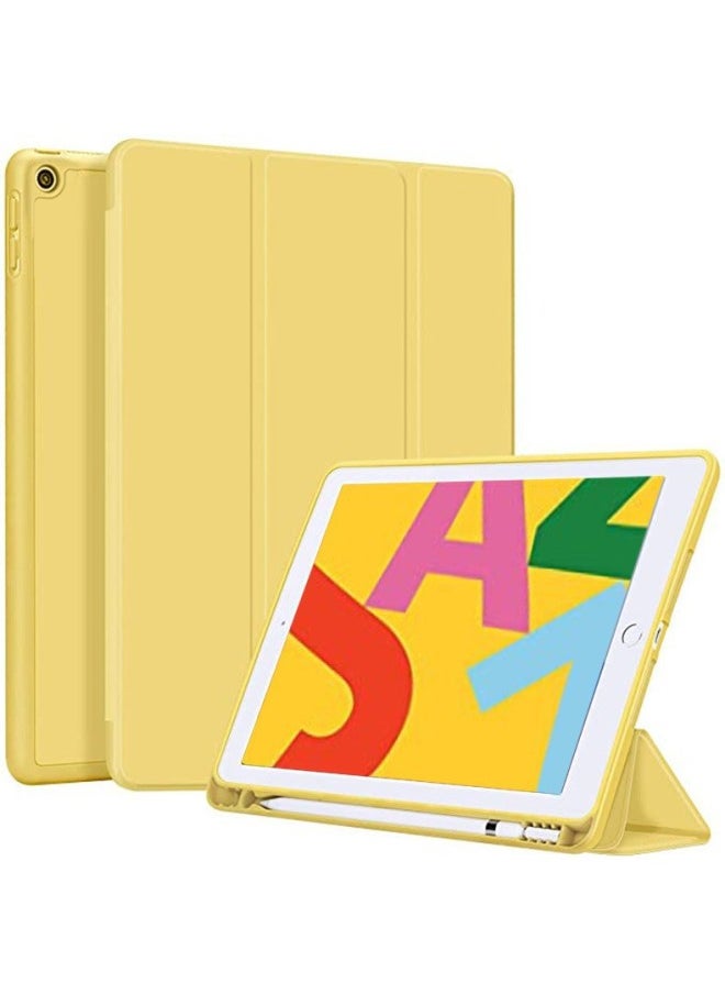 Generic - Ipad Protective Case Air5 With Pen Slot Pro11 30% Fold 12.9 Inch TPU Soft 9 Generation 10.2 Leather Case For Application-Color:Black-Applicable Models:ipad Pro 12.9(2020) - Image 1