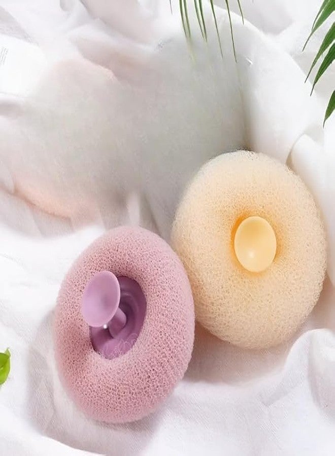 Trujve Loofah for Bathing Sponge with Soft Silicone Massager And Scrubber for All Type of Skin Wash Scrub for Bathing, Bath Scrubber (2pcs) - Image 1
