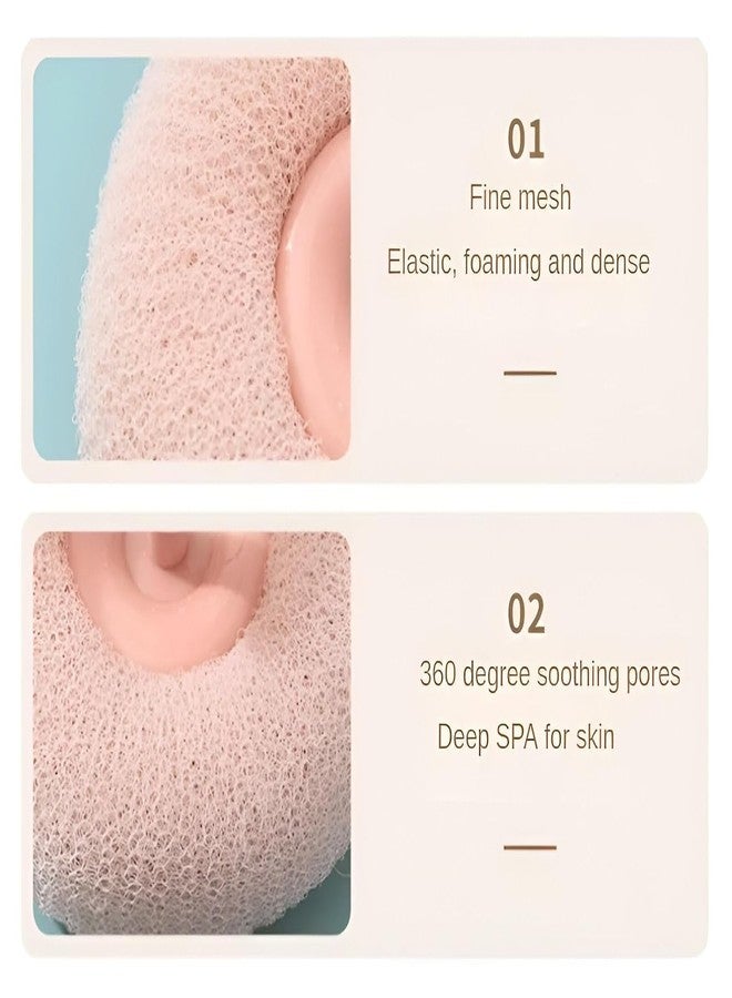 Trujve Loofah for Bathing Sponge with Soft Silicone Massager And Scrubber for All Type of Skin Wash Scrub for Bathing, Bath Scrubber (2pcs) - Image 5