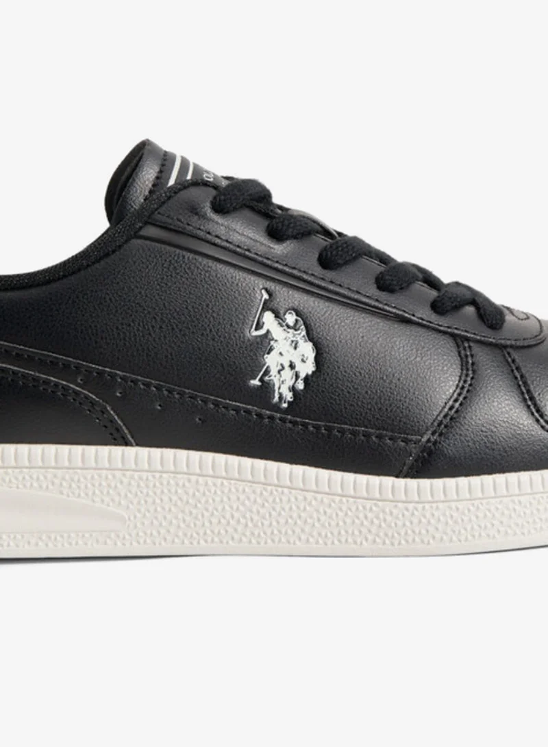 U.S. Polo Assn. black Men's Black Casual Sneakers – Premium Lace-Up Lifestyle Shoes | Lightweight Comfortable Walking Shoes | Everyday Fashion Sneakers for Men | Best Price UAE