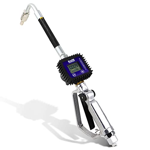 Sobalai Digital Oil Control Valve Meter Nozzle,Pneumatic Oil Gun with 1/2" inch NPT Inlet,Extrusion pressure 7bar,Digital Fuel Oil Lubricant Nozzle with Flow Meter(Not for Gasoline) - Image 1