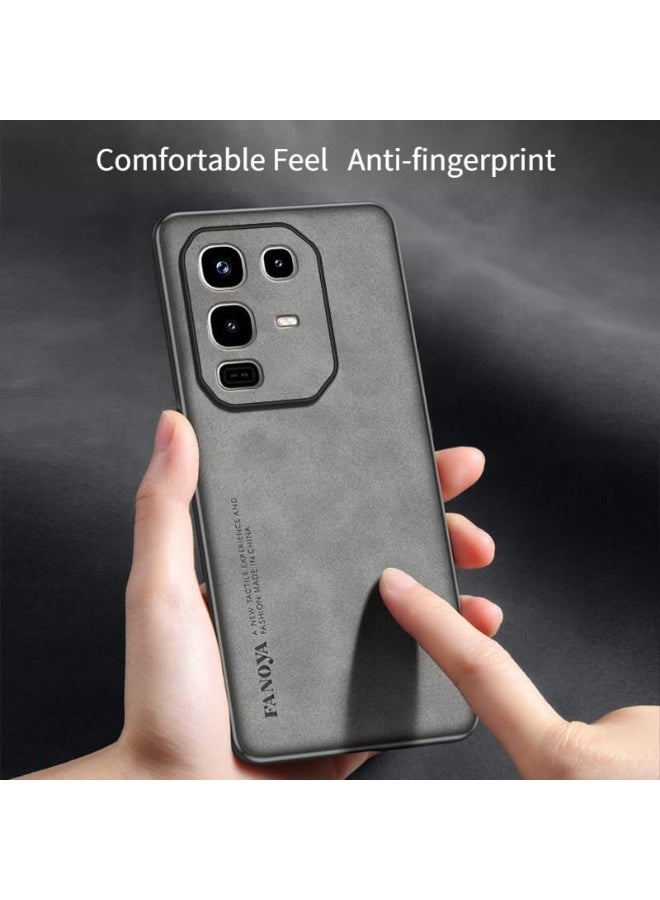 general Case Compatible with Infinix Note 50 Pro 4G, Skin-Friendly Leather Case Soft TPU Silicone Edges Anti-Fingerprint Anti-Drop Shockproof Protective Cover - Image 2