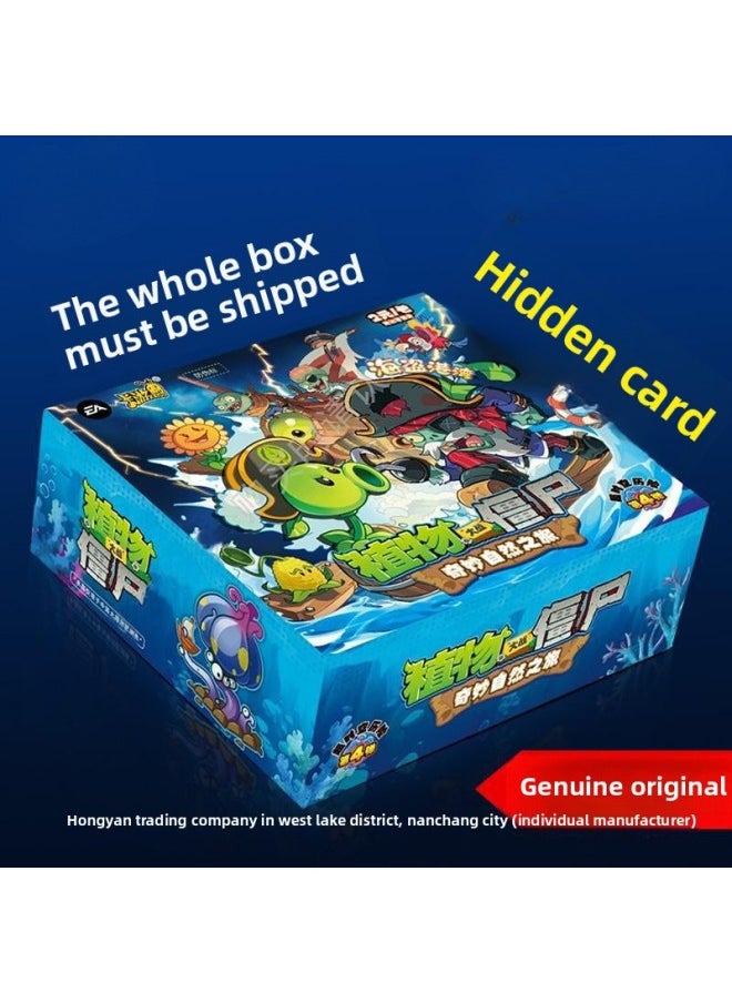 Plants Vs. Zombies Card Hidden Fourth Bomb Wonderful Natural Journey Super Time Series Card Collection-Color:2 Bullets Of Super Time And Space Insurance (10 Packs, A Total Of 50 Sheets + Collection Book) Are A Rare Probability