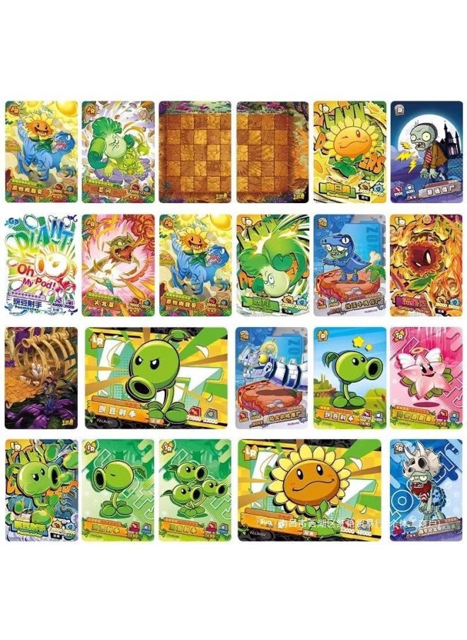 Plants Vs. Zombies Card Hidden Fourth Bomb Wonderful Natural Journey Super Time Series Card Collection-Color:2 Bullets Of Super Time And Space Insurance (10 Packs, A Total Of 50 Sheets + Collection Book) Are A Rare Probability