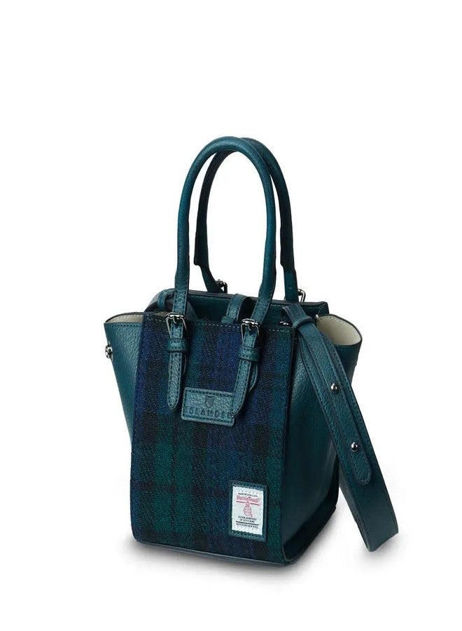 آيلاندر حقيبة Islander The Mini Caillie Tote من قماش Harris Tweed وجلد PU (نقشة Black Watch Tartan) - Image 1