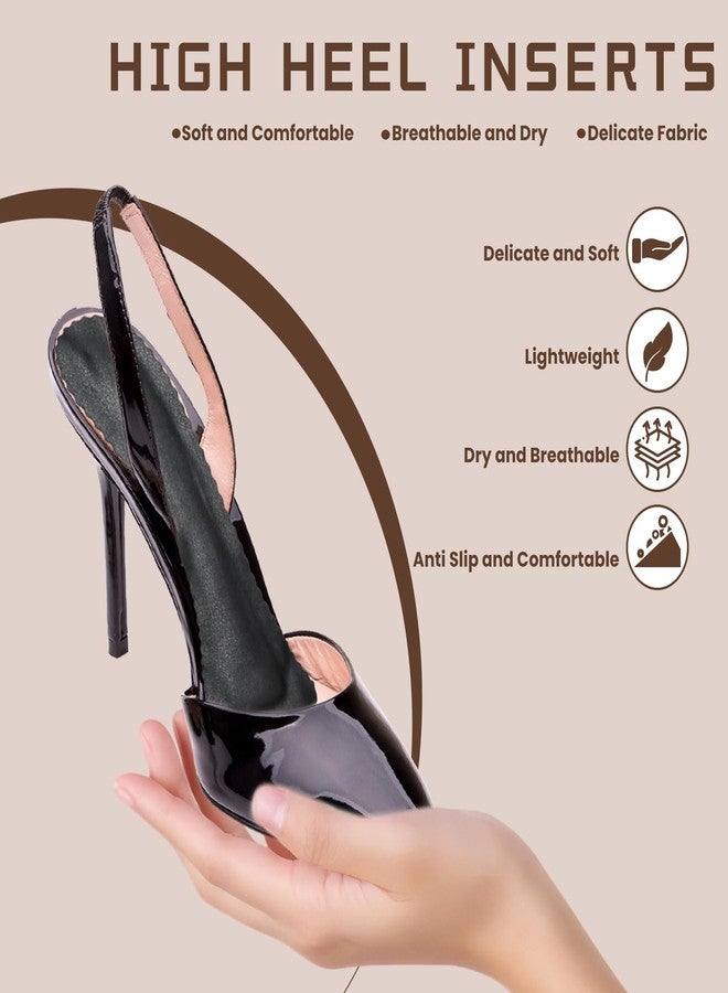 Gabrella 4 Pairs High Heel Shoe Inserts for Women, LinersShock & Sweat, Invisible Adhesive Cushion Non-Slip Insoles Arch Support for Dress Shoes Flats Boots Sandals, Fits Women 5-8 Size - Image 3
