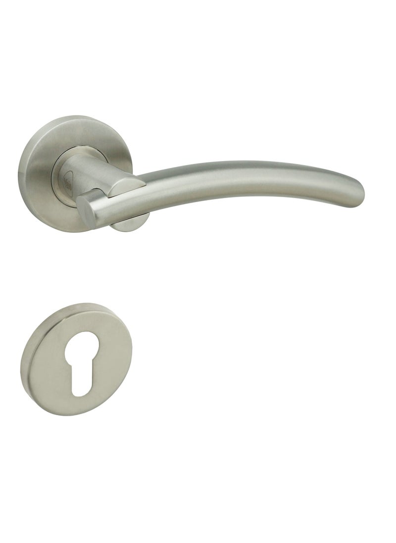 Yale Mia Satin Stainless Steel Lever Handle with Round Rosette 