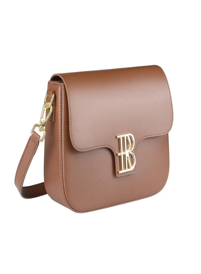 Royal Bagger Crossbody Box Bag for Women, Genuine Cowhide Leather, Elegant Small Shoulder Purse, Compact Daily Handbag 3245 (Brown) - Image 3
