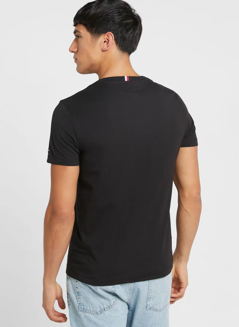 TOMMY HILFIGER Logo Printed Crew Neck T-Shirt
