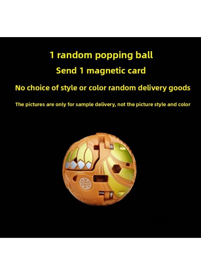Generic - Bakugan Kid Blind Box One-man Dragon Tianma Fierce Lion Eject Deformed Ball Burst Dinosaur Egg Children's Battle Toys Cross-Colour:[deep Sea Cancer Upgraded Form] Get A Free Magnetic Card When You Place An Order - Image 1