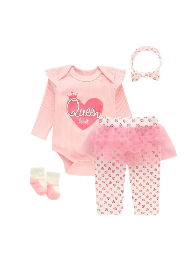 بامبيميسي طقم بناتي توتو ملكة حلو من بامبي ميتشي -  قطع - وردي