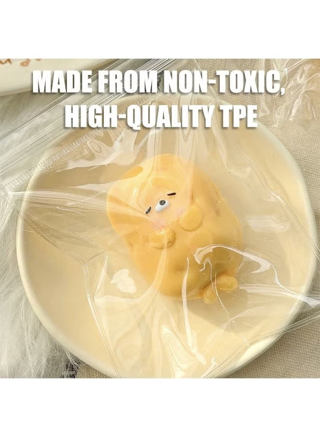 2 pcs Potato Seal Squishy Toys, Novelty Decompress Toys, Stress Ball TPE Sensory Toys for Relieving Fidget Rising, Opp Packaging Gift (Yellow) - Image 2