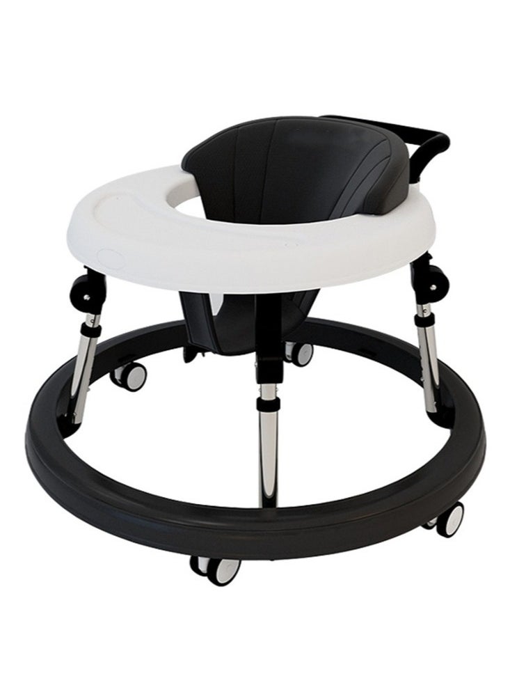 TOMSHOO - Baby Walker, Foldable 9-Gear Height Adjustable Baby Walker with Wheels,Infant Toddler Walker with Foot Pads,Anti-Fall Baby Walkers and Activity Center Bouncer Combo for Boys and Girls 6-24 Months - Image 1