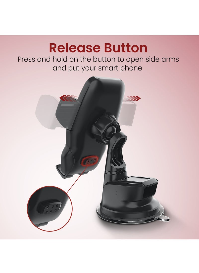 Moxedo Moxedo Magnetic Car Mount Phone Holder Dashboard/ Windshield Suction Base Adjustable 360 Degree Rotation Compatible for iPhone 13/12/12 Pro/12 Pro Max/11Pro, Samsung Galaxy S20/S10+  - Image 3