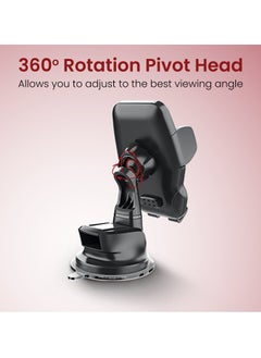 Moxedo Moxedo Magnetic Car Mount Phone Holder Dashboard/ Windshield Suction Base Adjustable 360 Degree Rotation Compatible for iPhone 13/12/12 Pro/12 Pro Max/11Pro, Samsung Galaxy S20/S10+  - Image 5