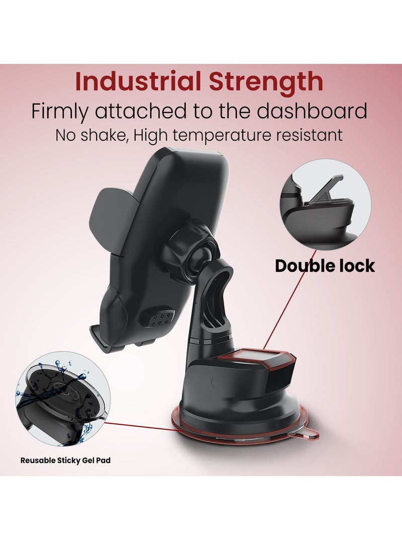 Moxedo Moxedo Magnetic Car Mount Phone Holder Dashboard/ Windshield Suction Base Adjustable 360 Degree Rotation Compatible for iPhone 13/12/12 Pro/12 Pro Max/11Pro, Samsung Galaxy S20/S10+  - Image 4