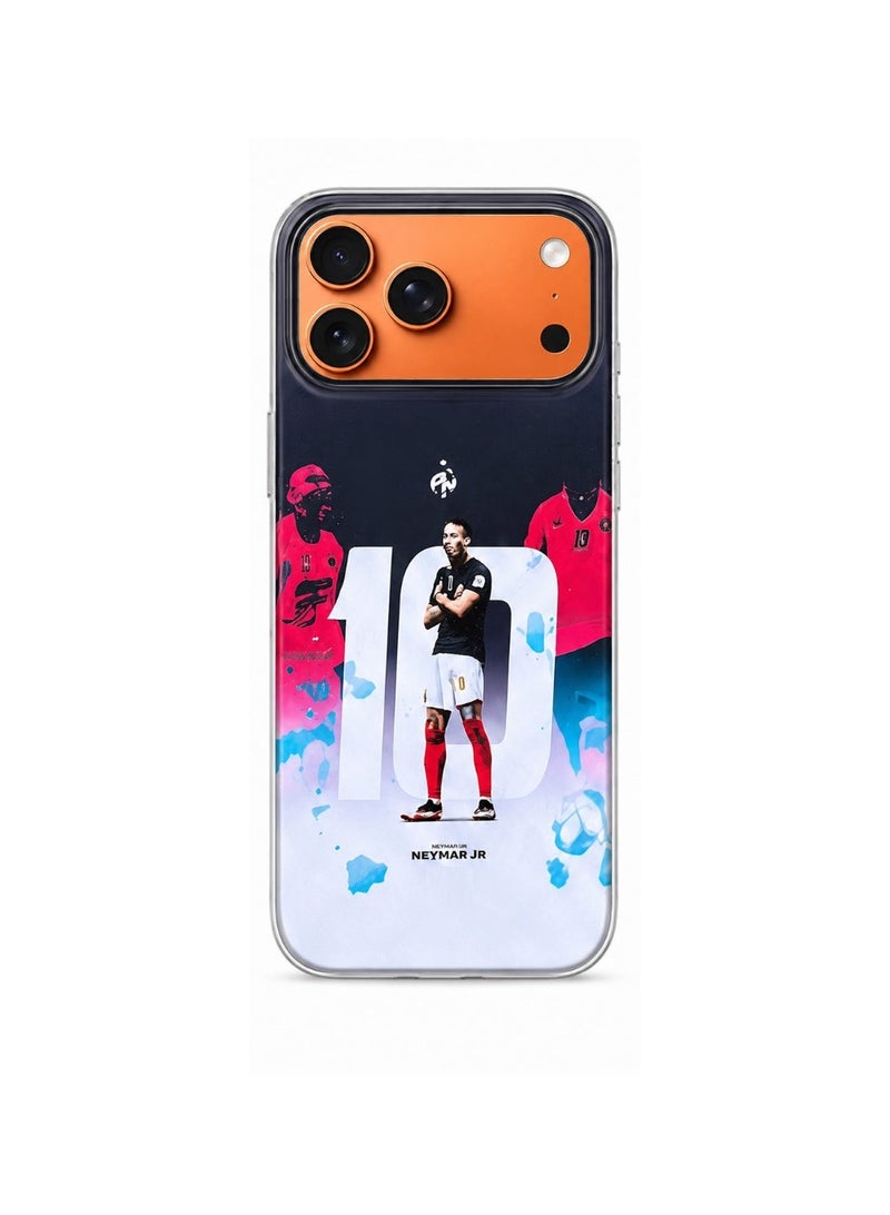 Lacoz Football Theme Neymar Jr Printed Slim Fit Anti-Scratch Back Case with Precision Cut-Outs and Comfortable Grip Shockproof Protective Cover Compatible With iPhone 15 Pro Max - Image 2