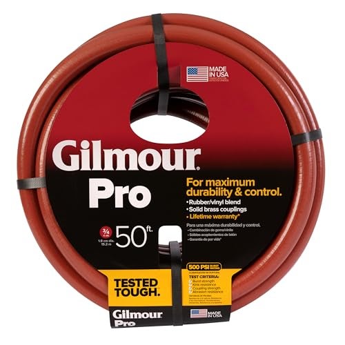 Gilmour Pro Commercial 3/4" x 50' Heavy Duty Water Hose, Durable and Kink Resistant 50 ft Garden Hose - Image 1