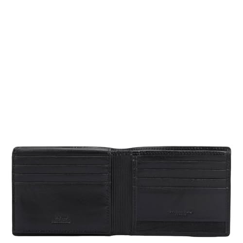 Da Milano RFID Protected Leather Wallet for Men with Card Slot - Black - Image 2