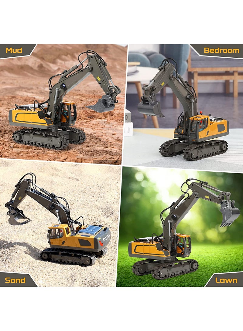 Loquat Remote Control Excavator Toys for 4 Year Above Old Boys and Kids Best Gift Ideas for Children Rechargeable RC Construction Excavators Digger Vehicles Engineering Toys - Image 3