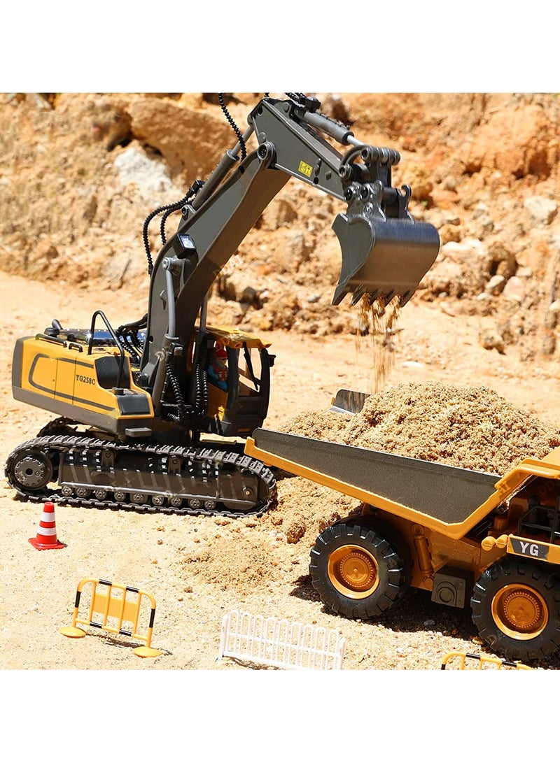 Loquat Remote Control Excavator Toys for 4 Year Above Old Boys and Kids Best Gift Ideas for Children Rechargeable RC Construction Excavators Digger Vehicles Engineering Toys - Image 4