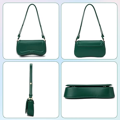 Keyli Shoulder Bag for Women mini Crossbody Purses Retro Classic Handbag Waterproof Vegan Leather Clutch Tote Hobo Purse Designer Bags with Adjustable Strap Green - Image 5