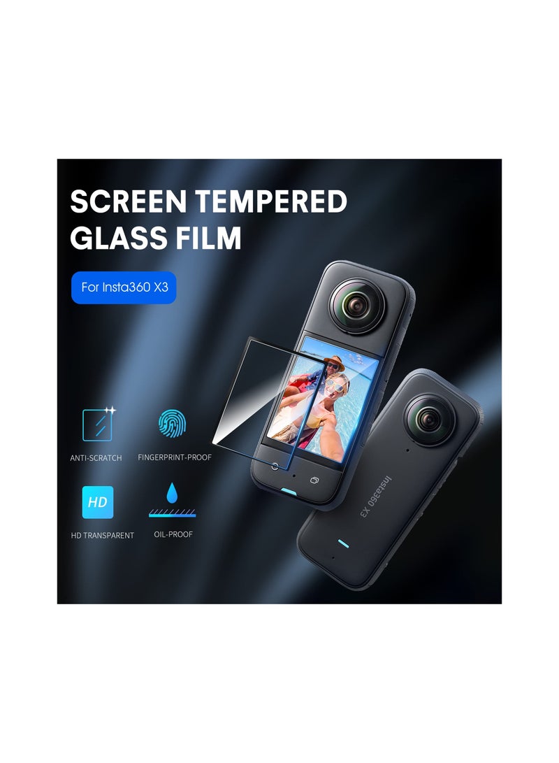 Captaintech Insta360 X3 Curved Screen Protector - Flexible TPU Film (4-Pack) for Ultimate Protection and Clarity - Image 2