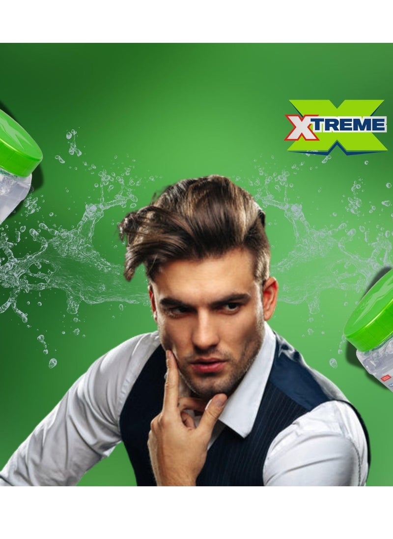 XTREME Xtreme Hair Gel Clear 8.8oz Pack of 3 with Comb - Extreme Hold Wetline Xtreme Styling Gel for Hair, Premium Clear Gel Tub  - Image 4