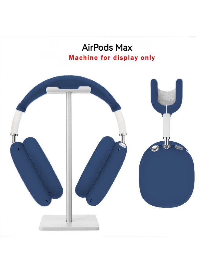 Suitable For Apple Airpods Max Headphone Protective Case,Headphone Case,Silicone Protective Case,Three In One Earphone Case,Scratch Resistant Ear Protective Case,Blue