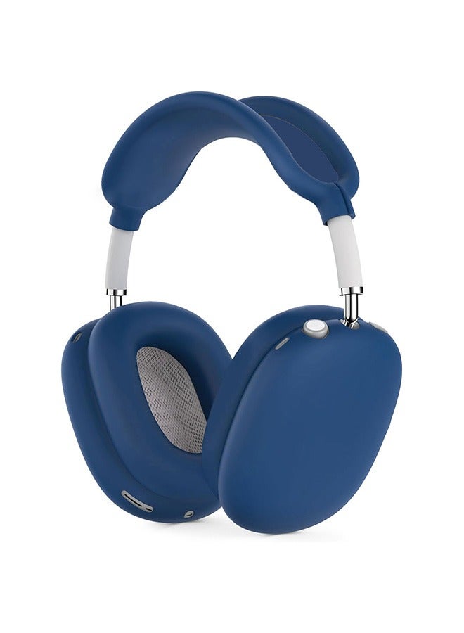 Suitable For Apple Airpods Max Headphone Protective Case,Headphone Case,Silicone Protective Case,Three In One Earphone Case,Scratch Resistant Ear Protective Case,Blue