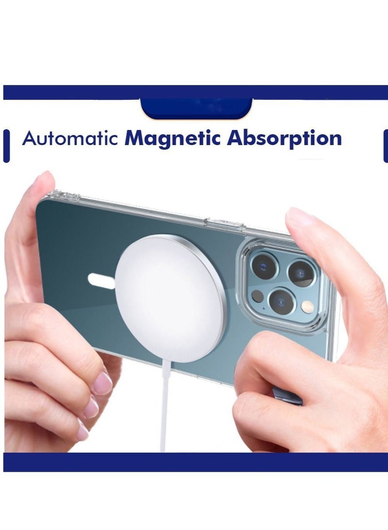 Clear Magnetic Case for iPhone 14 Pro Max Compatible with Magsafe Card Wallet & Wireless Chager, Screen & Camera Protection Shockproof Magsafe Cover for Apple iPhone 14 Pro Max  - Image 2